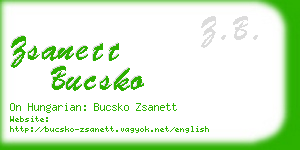 zsanett bucsko business card